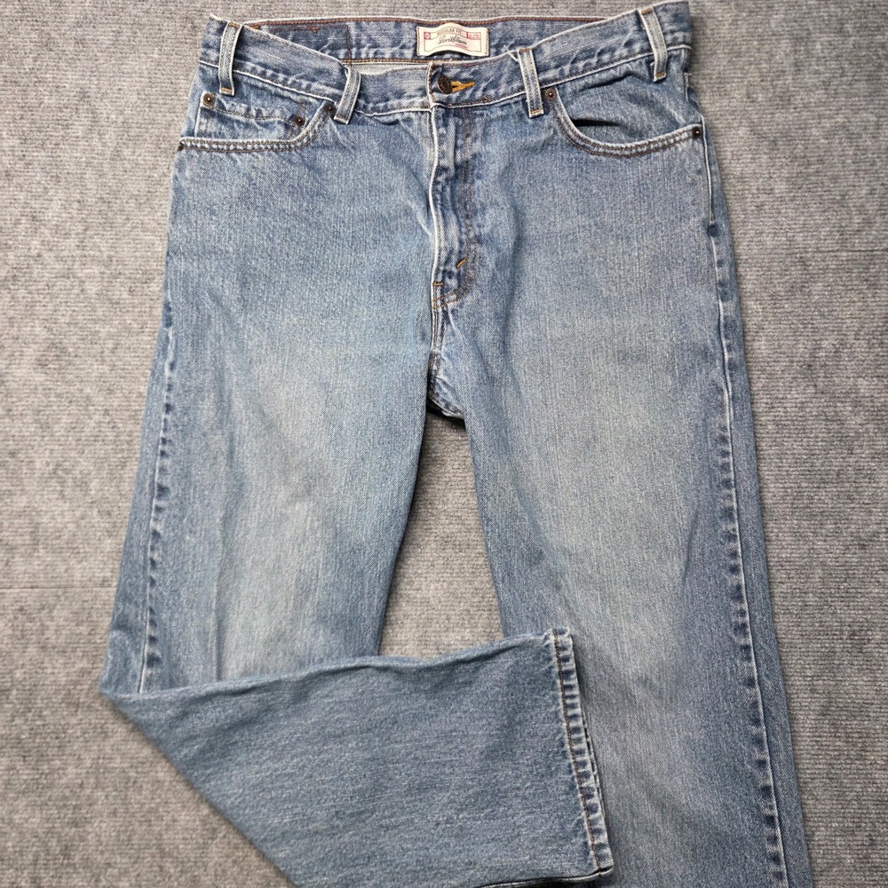 Levi Strauss Signature Mens Regular Fit Jeans Medium Wash Denim 34x29